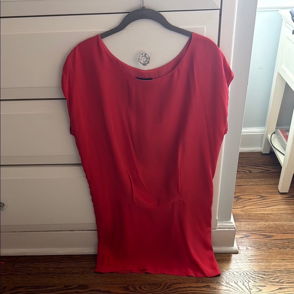 Orange Dolman Sleeve Mini Dress